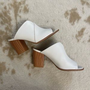 White Heeled Mules